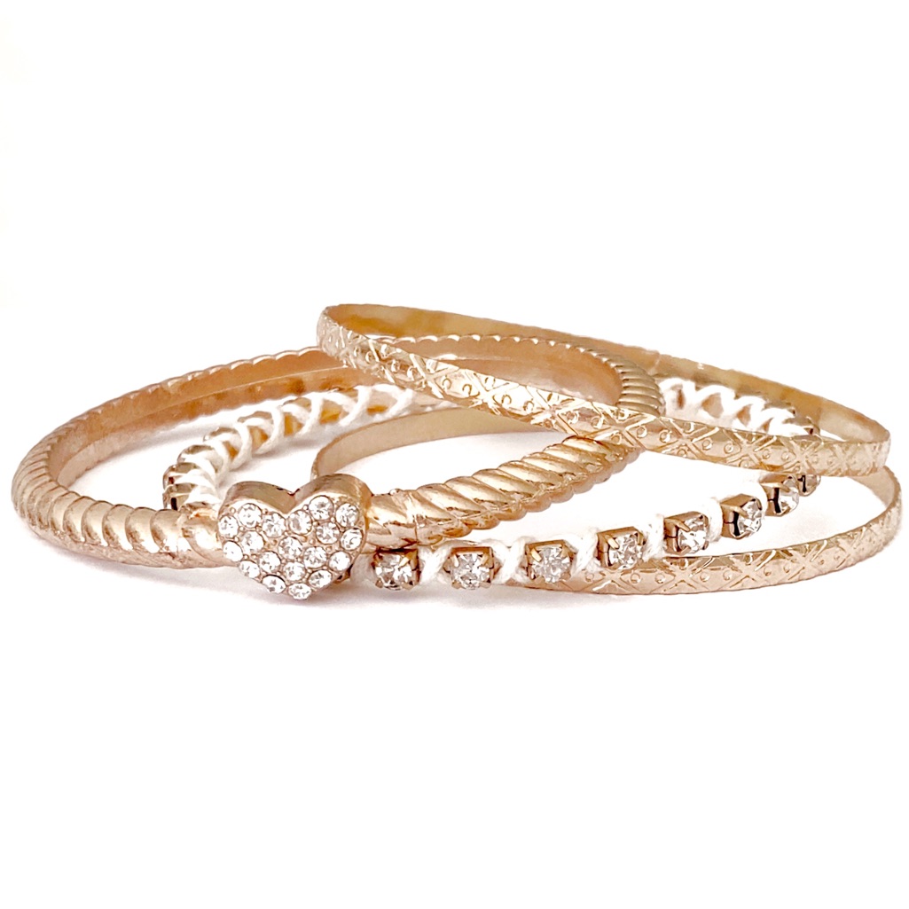 Stackable Gold Bangle Bracelets